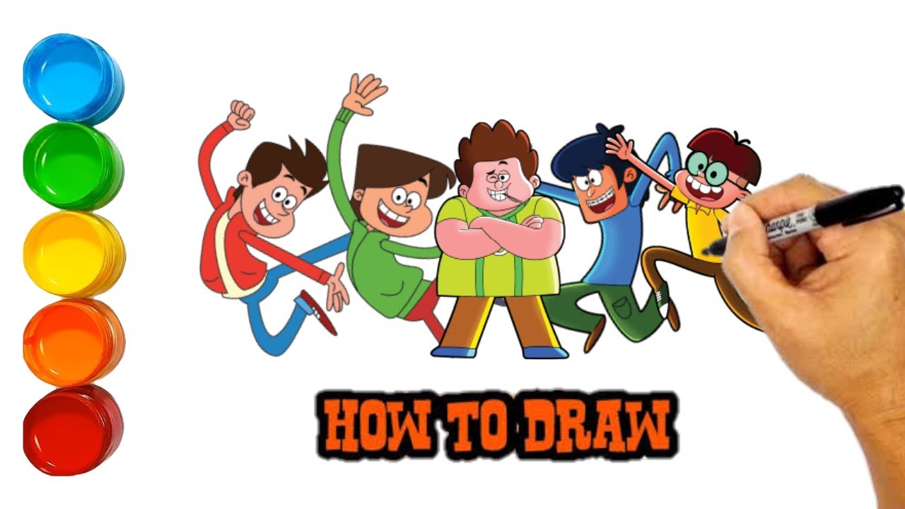 How to draw Golmaal Jr cartoon characters || Drawing Gopal, Laxman, Madhav, Lucky