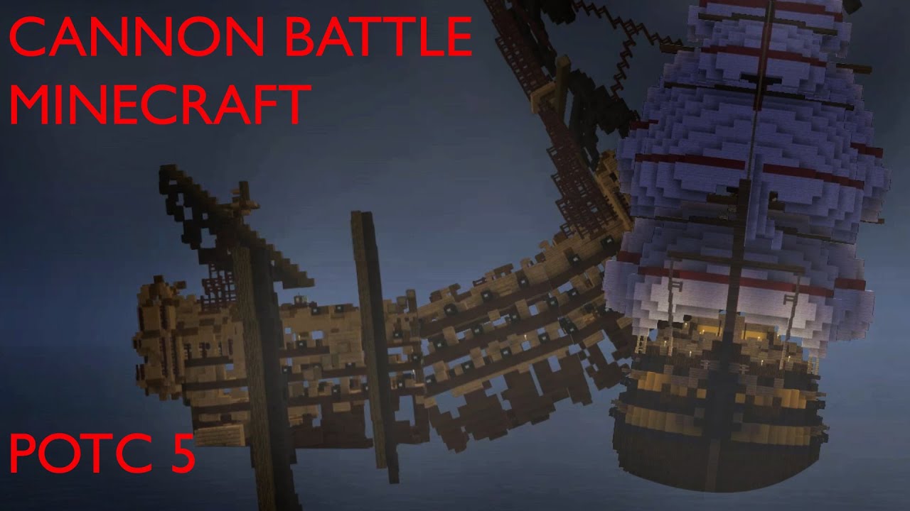 Minecraft Pirates of Caribbean V - CANNON BATTLE / NOWHERE TO HIDE | Recreation