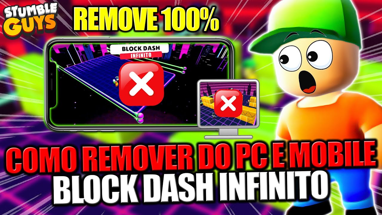 ✅ [GARANTIDO] COMO TIRAR O BLOCK DASH INFINITO - PC E MOBILE!!!! STUMBLE GUYS