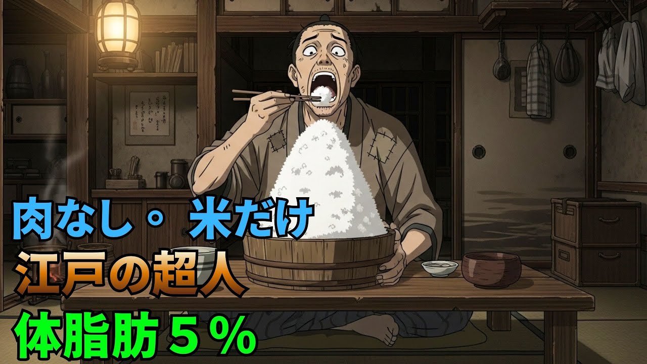 【衝撃】肉一切なし！米だけで体脂肪率5%？江戸の飛脚が現代のアスリートを論破した理由【江戸時代の庶民】【江戸の知恵話】
