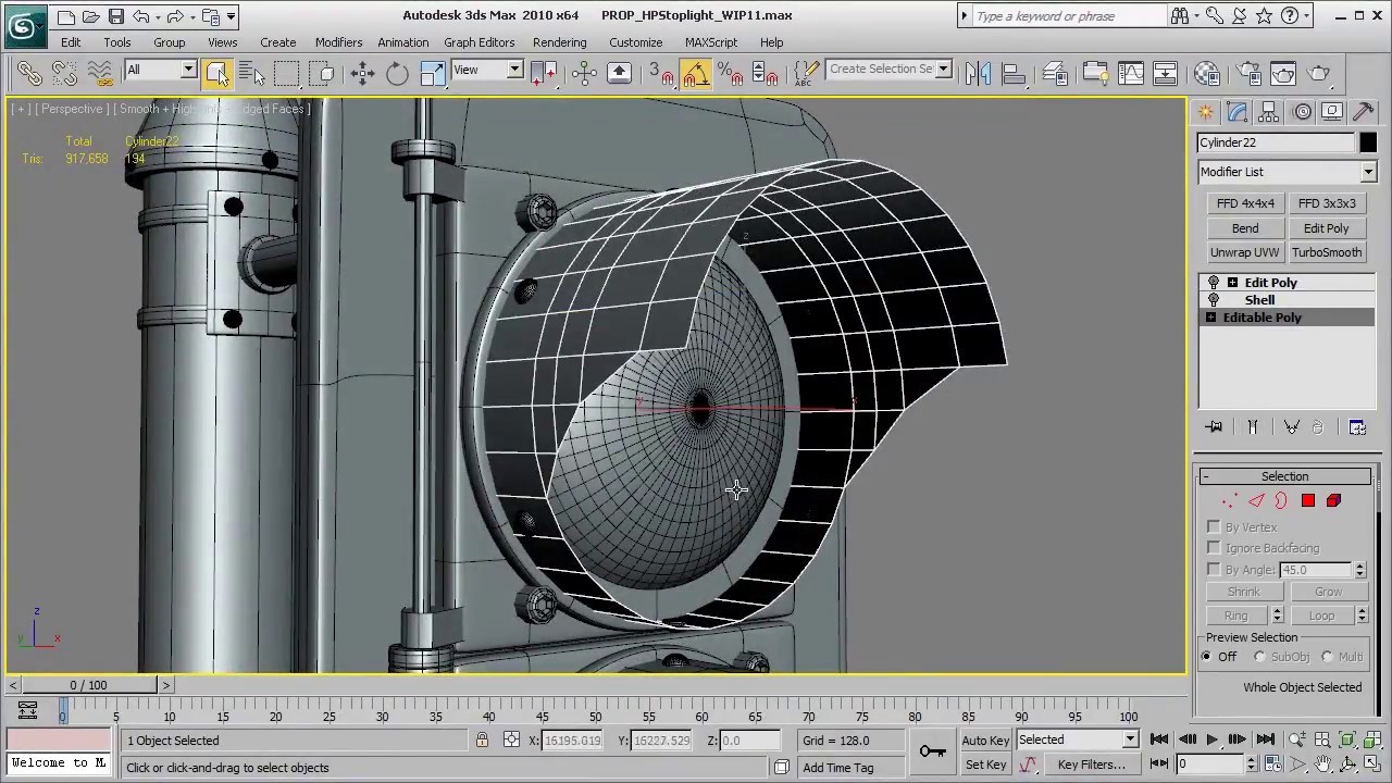 3dmotive Library Sample - Intro to High Poly Modeling in 3ds Max (Part 12 of 15)