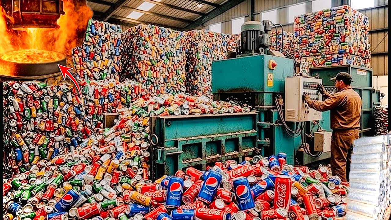 UnImaginable PROCESS of Recycling Millions of Waste ALUMINUM Can & Foil InTo New Products in FURNACE