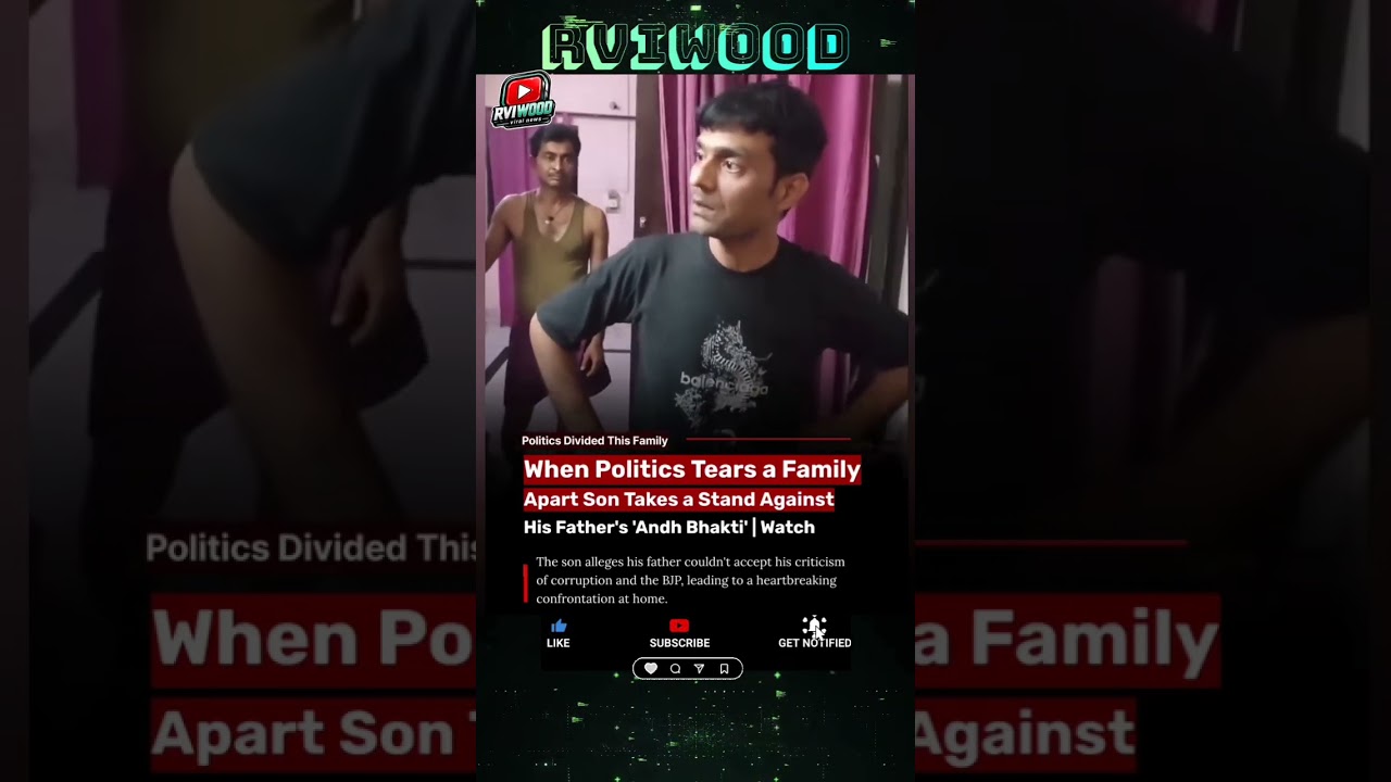 Dad trades son for a BJP scarf #family #bjp #protest #father #fighting #son #politics