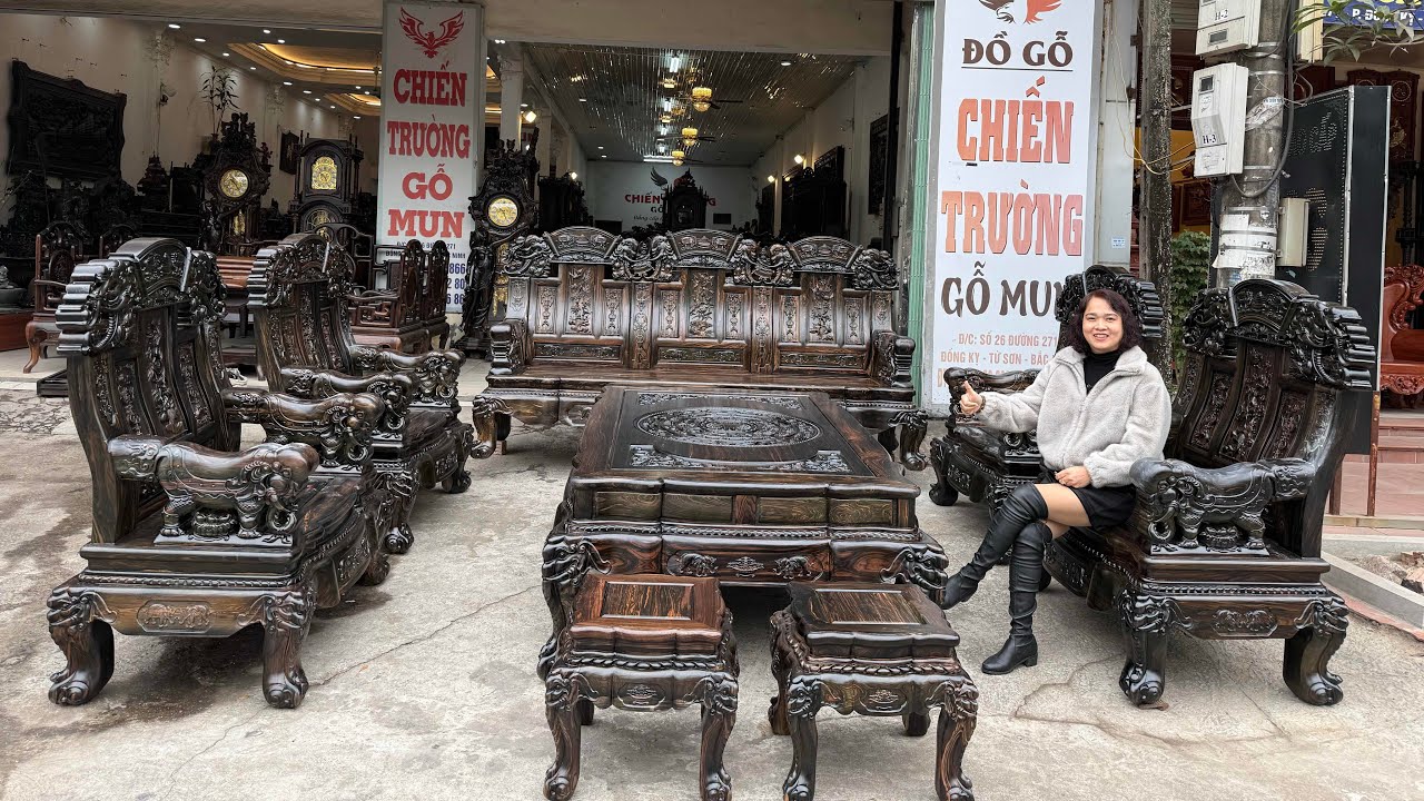 Bộ như ý chương voi chân 14-10 món gỗ mun siêu đẹp sắp dc về bên chủ mới 0936183866-0968626280