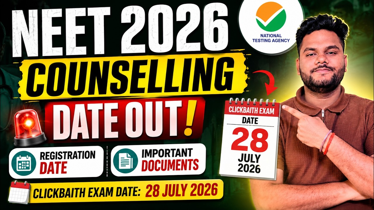 NEET 2026 Counselling Dates Announced 🚨 | Important Documents 📄 | MCC & State Counselling #neet2026