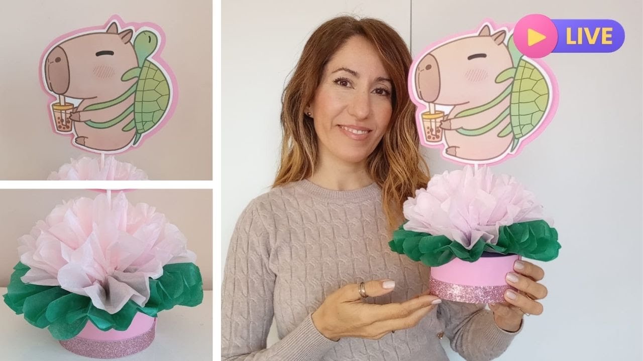✨ CAPIBARA CENTRO de MESA  ✨ PASO A PASO!