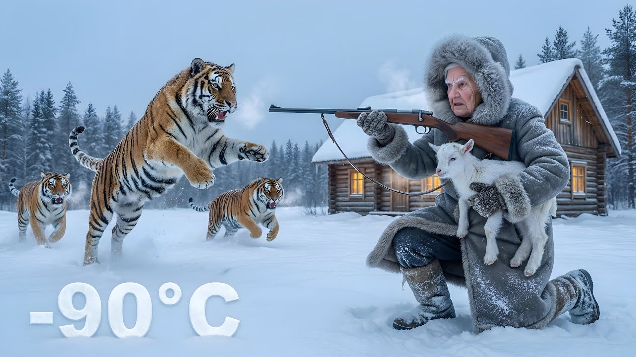 At -95°C, a 90-Year-Old Woman Saved a Frozen Baby Goat from Three Siberian Tigers