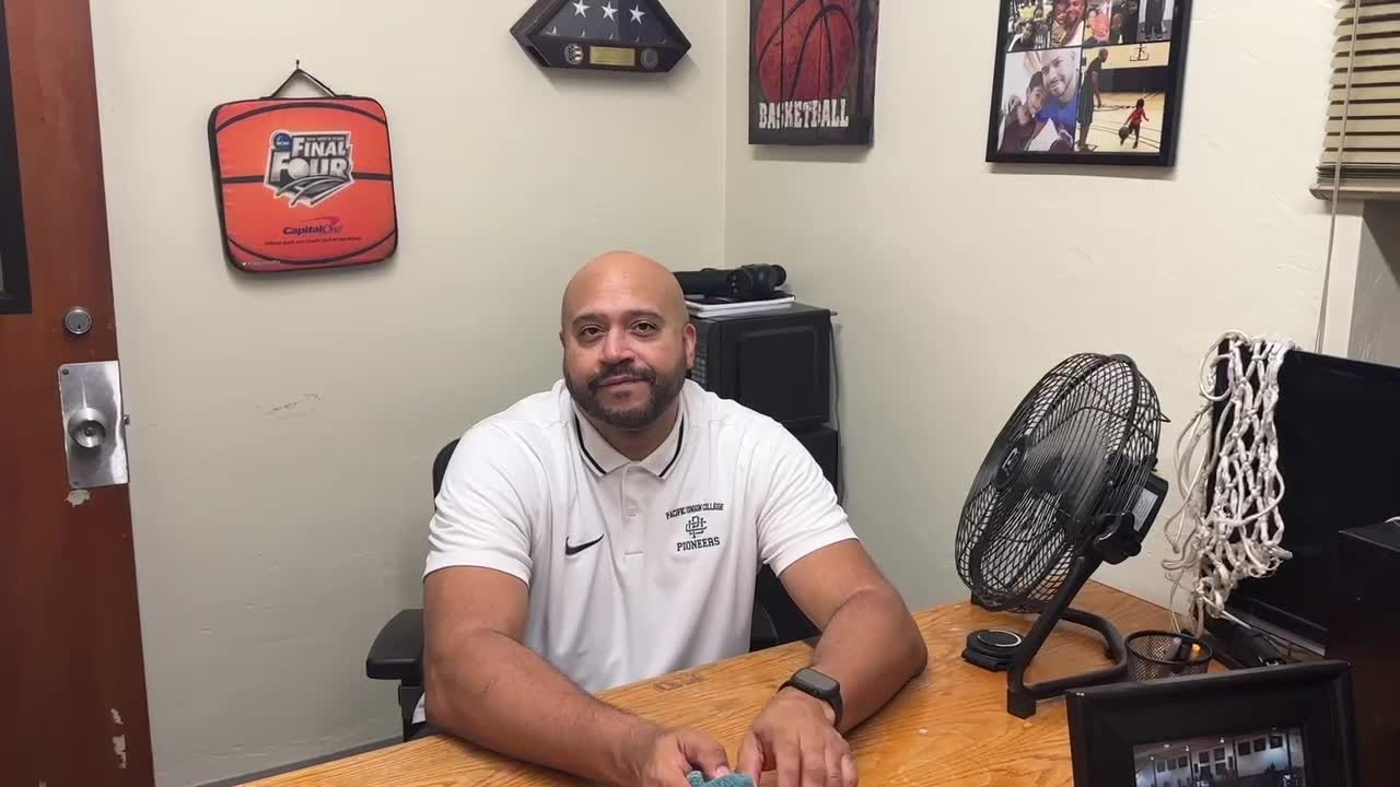 Pacific Union College basketball head coach Landon Banks talks about the men's team after its season