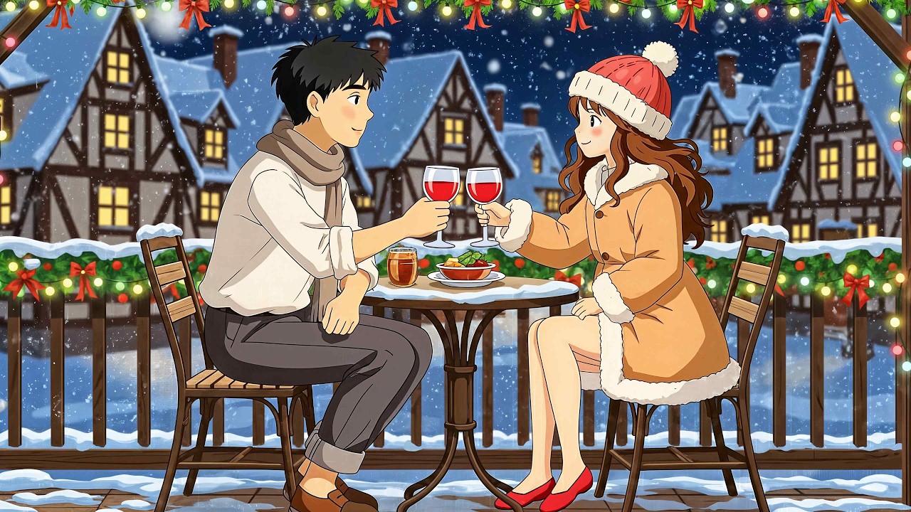 Snowy Christmas Reunion | A Gentle Winter Love Story | Ghibli-Style Video
