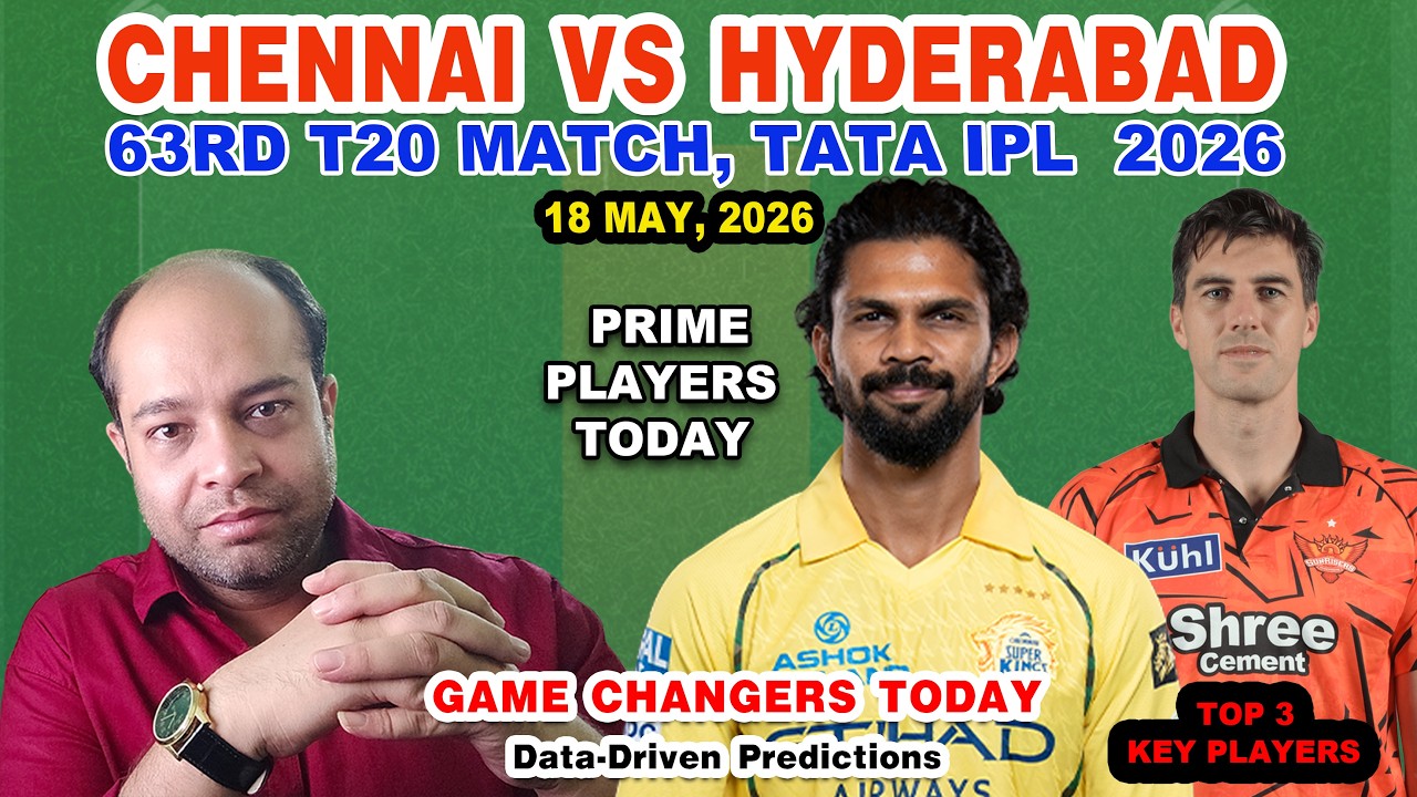 CSK vs SRH Today Match Analysis🔥CSK vs SRH Dream11 Prediction 🏆Match Winner | Toss | GL Team🏏C VC