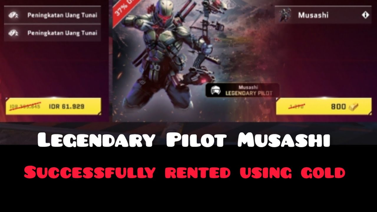 Legendary Musashi pilot hired using gold. we try to use it on vehicles tank challenger.