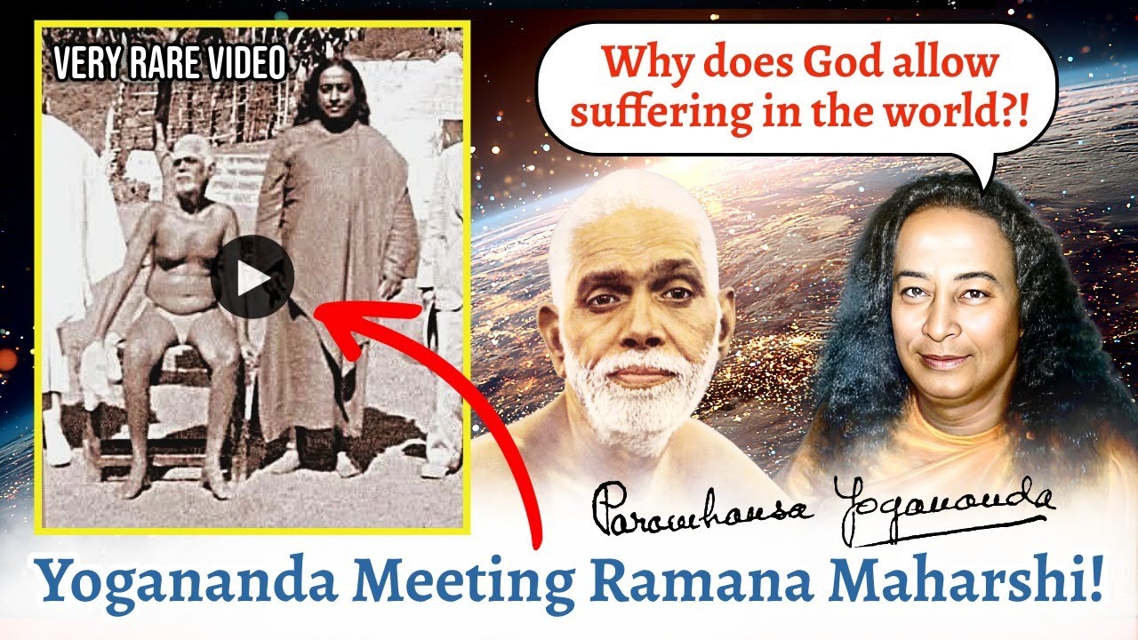 RARE VIDEO! Paramahansa Yogananda and Ramana Maharshi