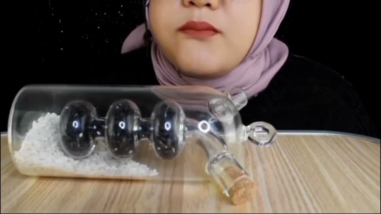 ASMR RAW RICE EATING||KOMPILASI MAKAN BERAS MENTAH PAKEK BOTOL UNIK||KIKI ASMR#compliation
