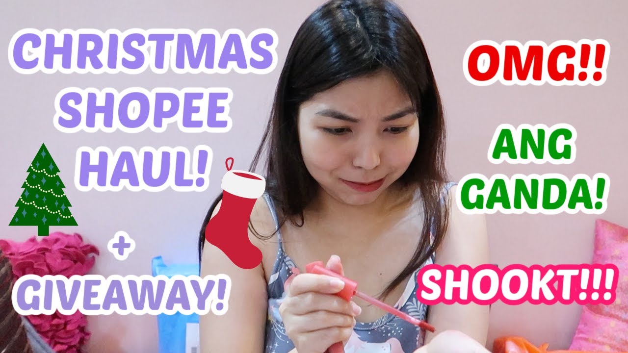 LAST MINUTE CHRISTMAS SHOPPING AND GIVEAWAY! | SHOPEE 12.12 SALE | Nicole Caluag