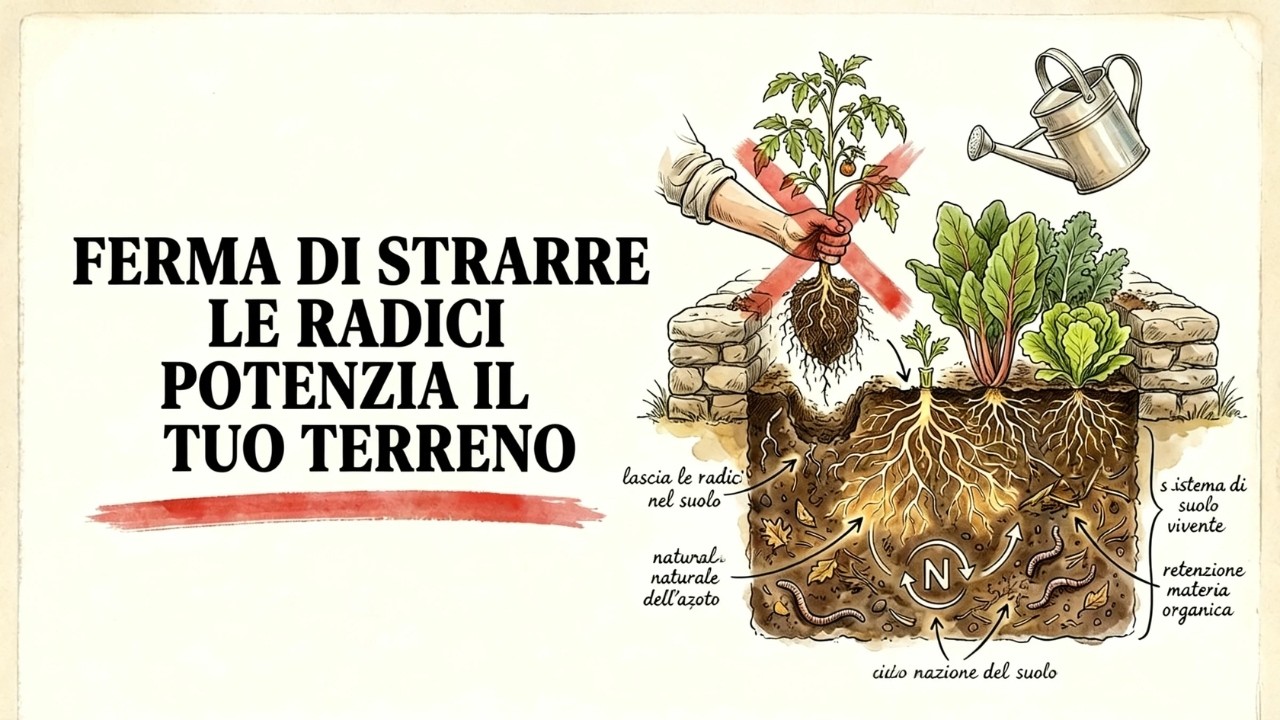 Lasciare le radici nel terreno ha aumentato l'azoto del 300% — Smetti di strappare le piante!