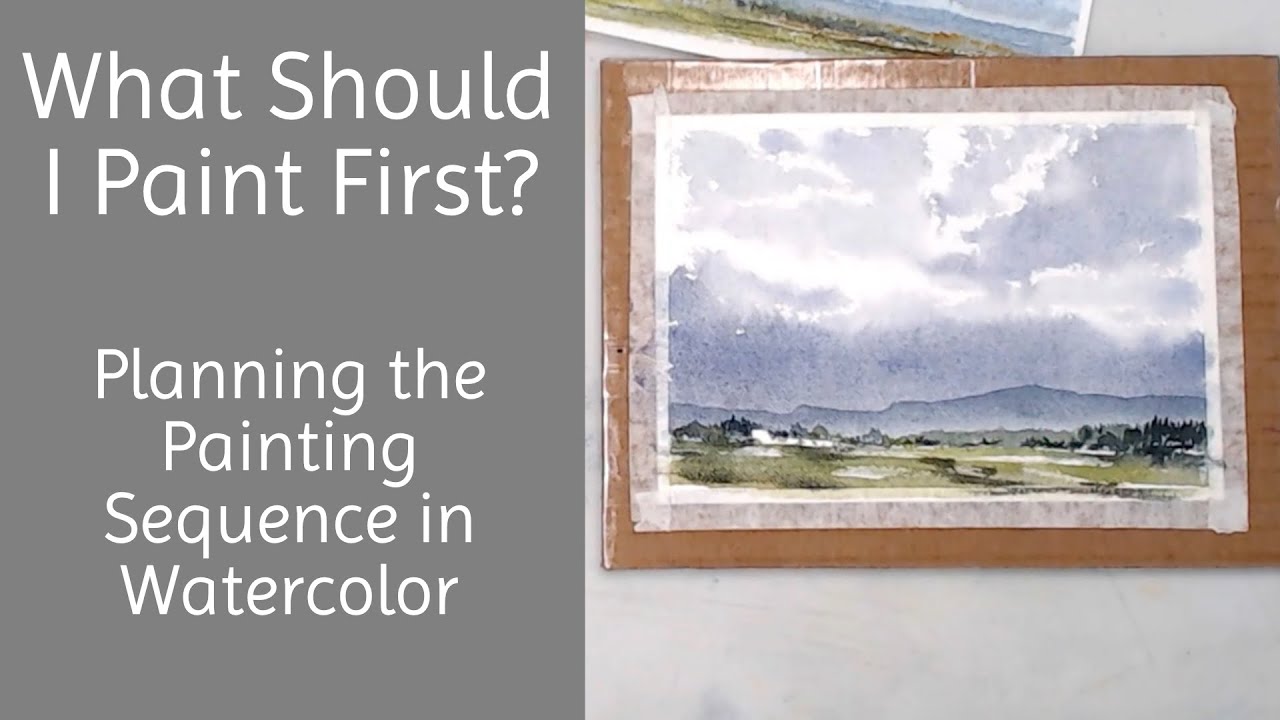 From Design to Plan: Figuring Out the Painting Sequence for Watercolor