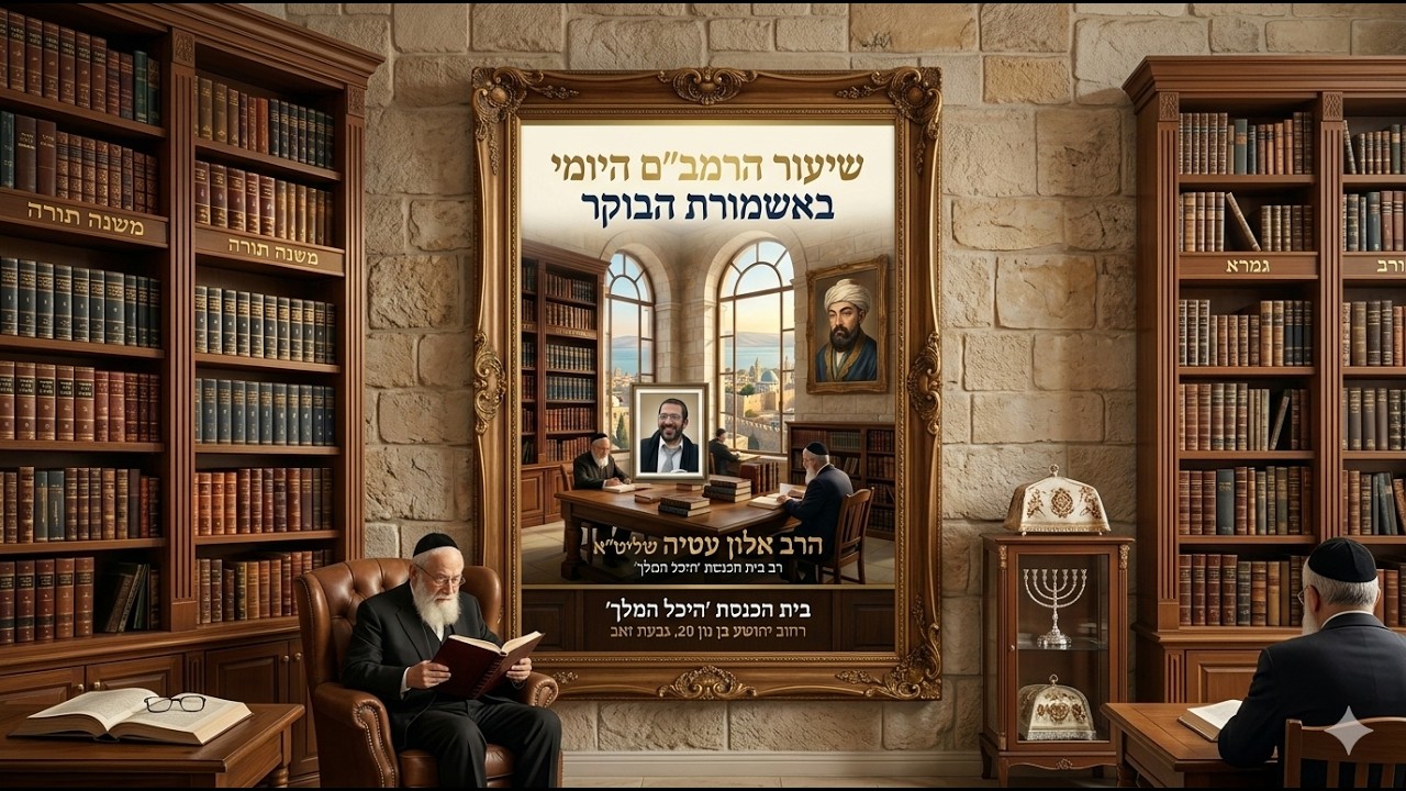 רמב״ם באשמורת הבוקר חלק זמנים הלכות שופר סוכה ולולב שיעור מספר 51 הרב אלון עטיה שליטא