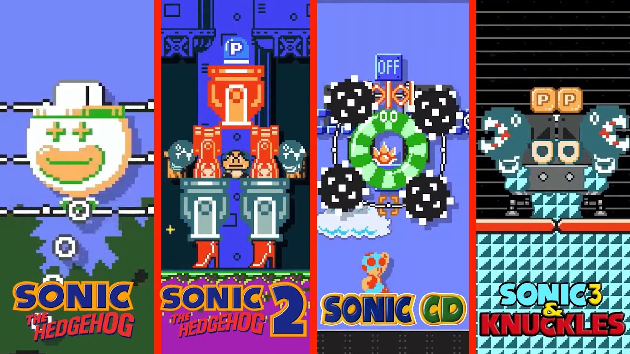 Super Mario Maker 2: Sonic 1,2, CD & 3&K Boss Rush Comparisons