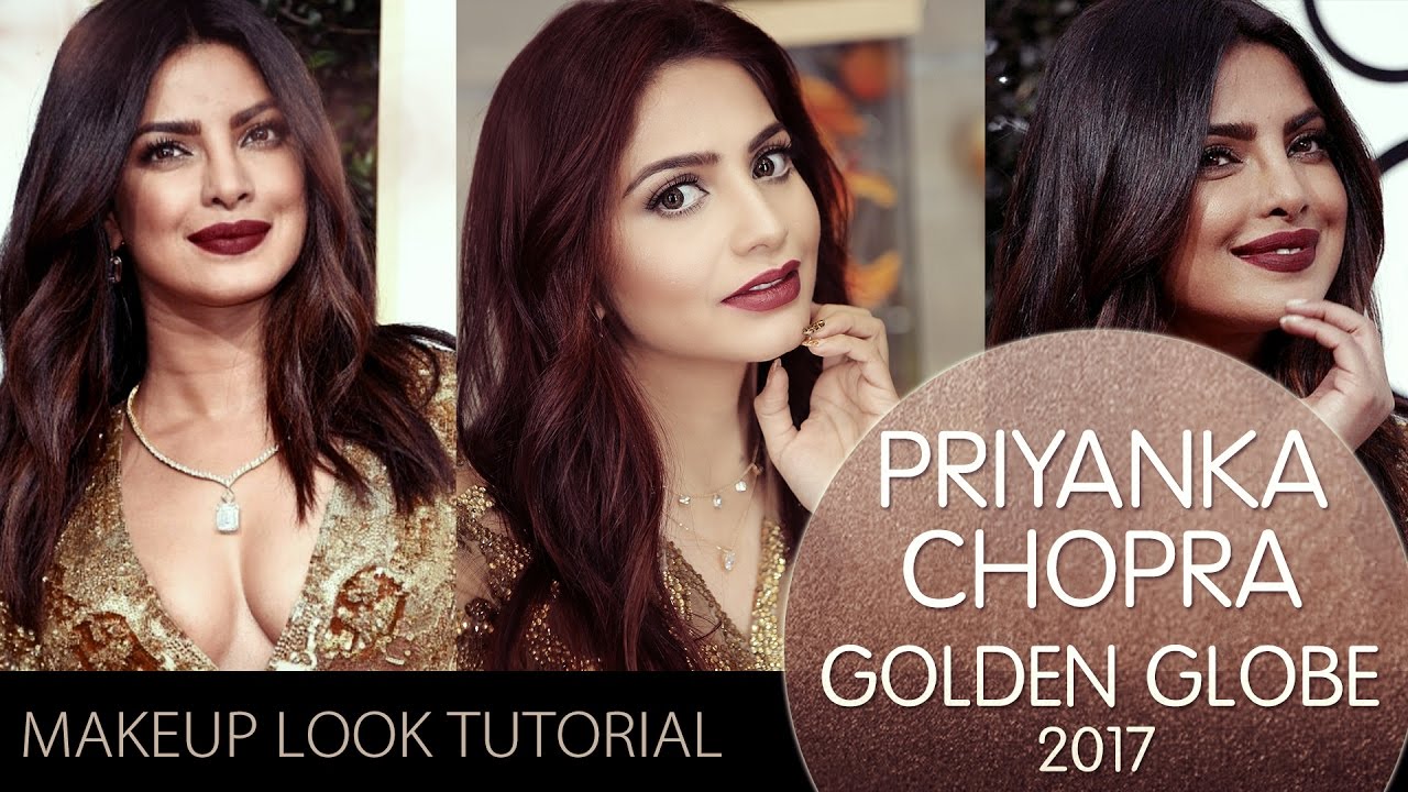 Priyanka Chopra Look at Golden Globes 2017 Awards Makeup Tutorial | Celebrity Look Makeup Tutorial