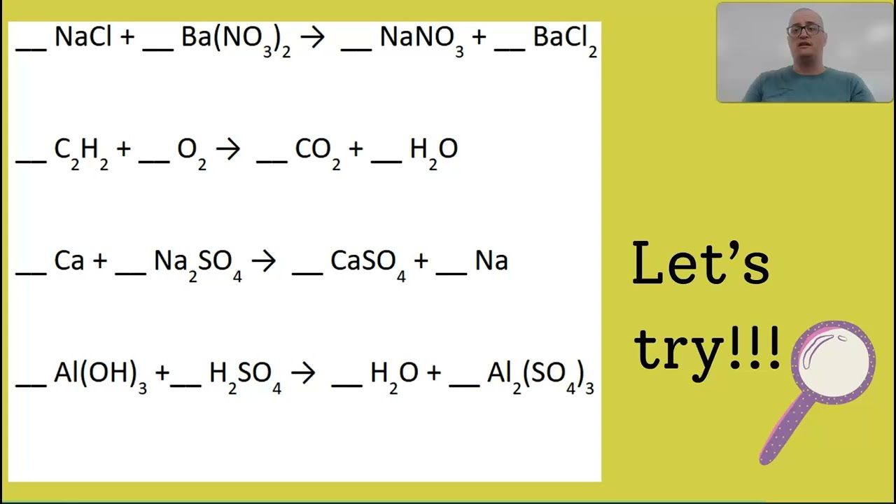 balancing chemical equations 1 of 2