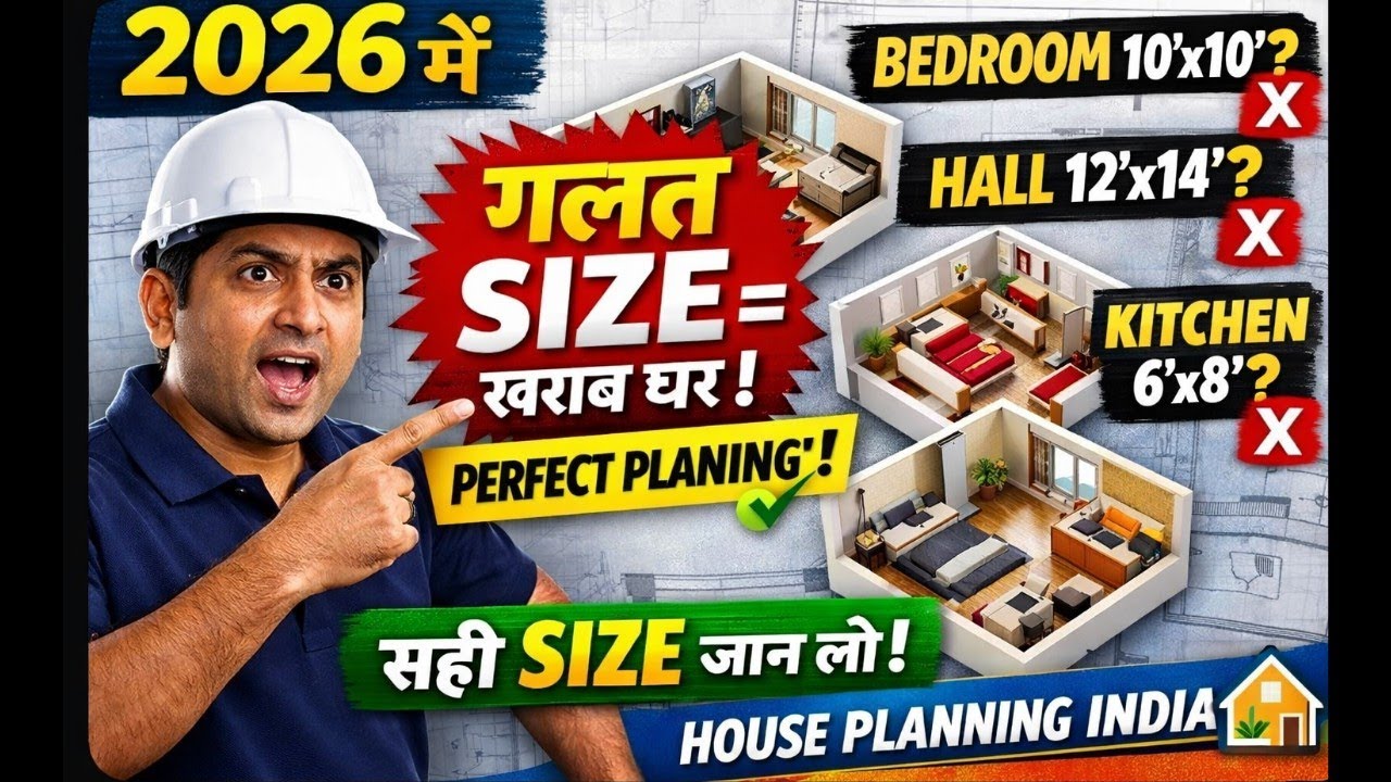 Perfect Room Size Guide 2026 | House Planning India 👷🏻