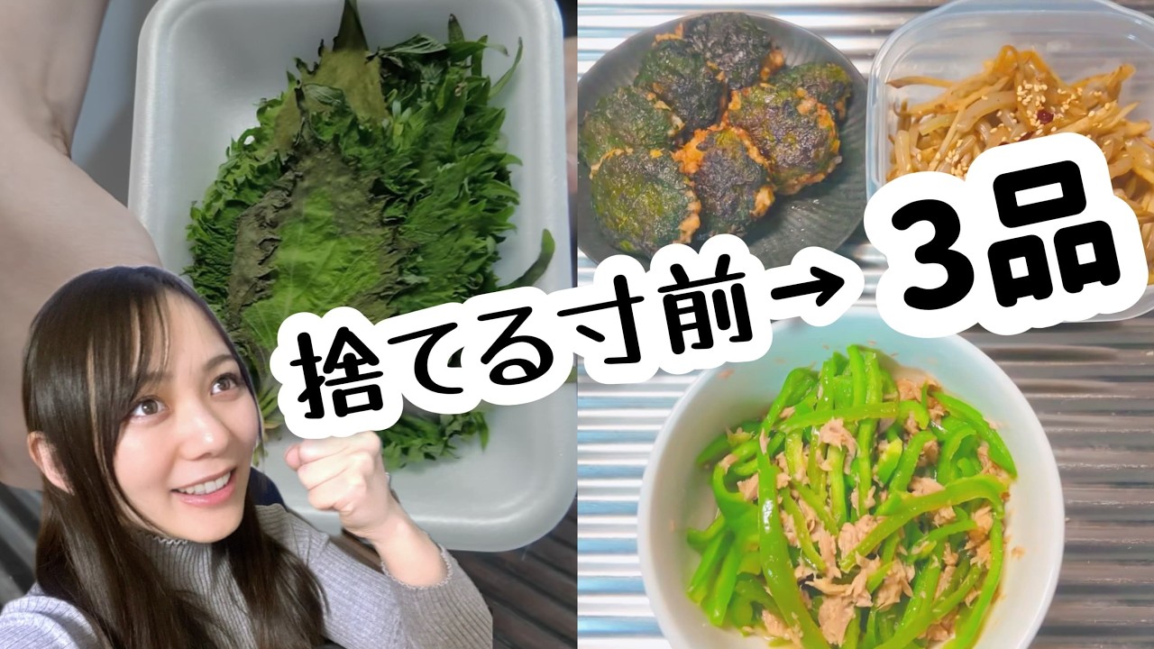 【自炊vlog】余り物野菜で作る27歳独身女の最高に美味しい3品