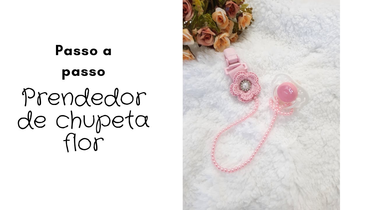 Prendedor de chupeta Flor