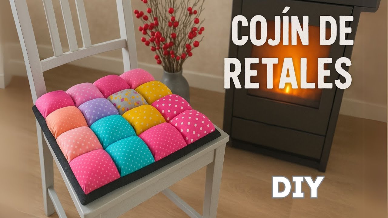 COJÍN para SILLA muy FACIL ❤️ | Hecho con retales