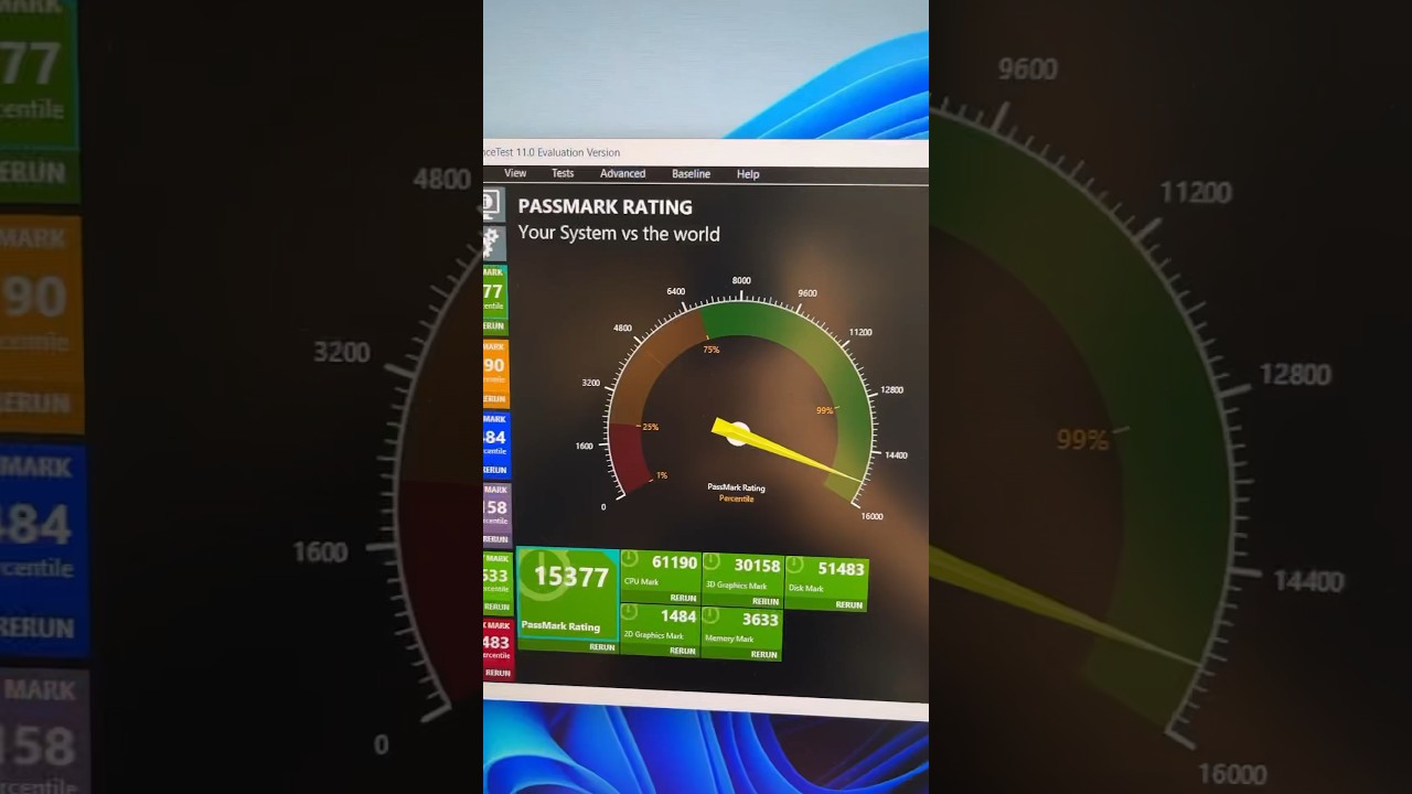PassMark PerformanceTest 11.0 on a new build gaming PC #benchmark