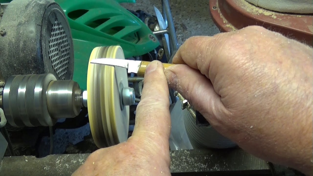 Cheap home made leather honing wheel - wood carving chisels and knives