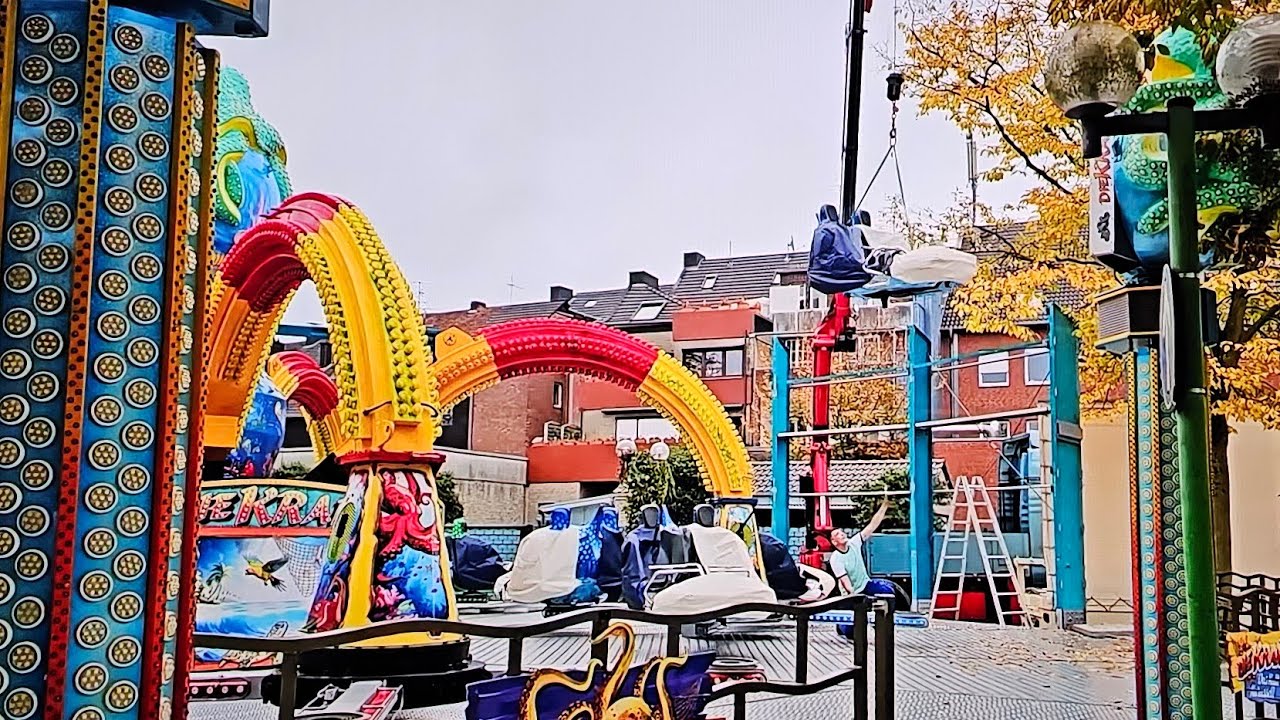 Kirmes Bocholt 2025  /XXL Aufbau kirmes Rundgang / Opbouw Kermis