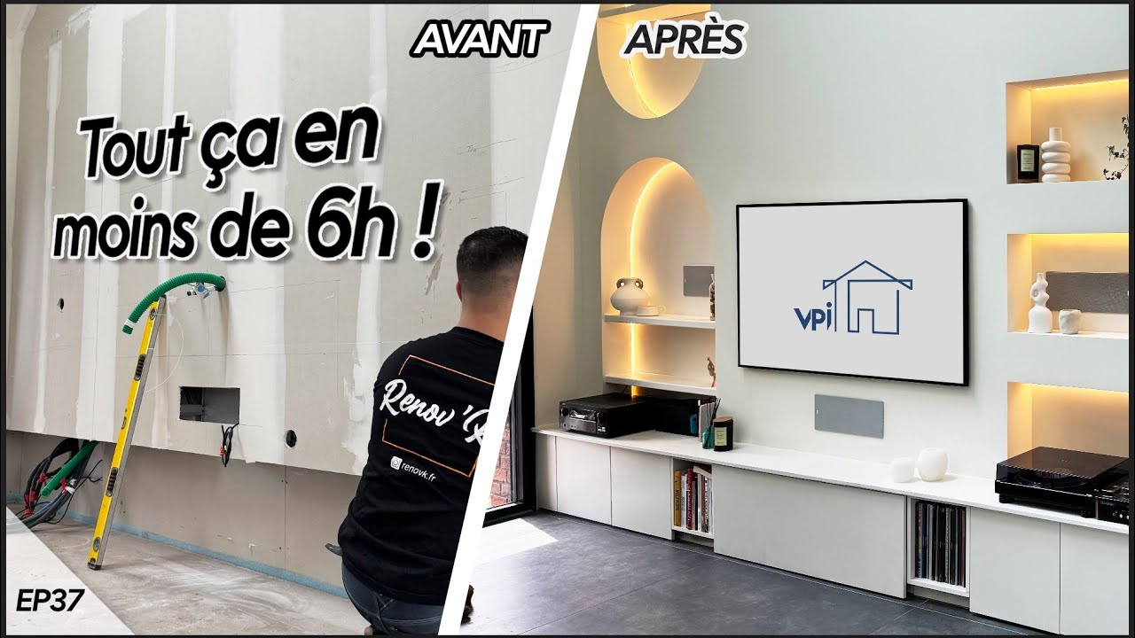 🤯😱 NICHES EN PLAQUE DE PLÂTRE + MEUBLE SUR MESURE - EP37 - La Maison VPI