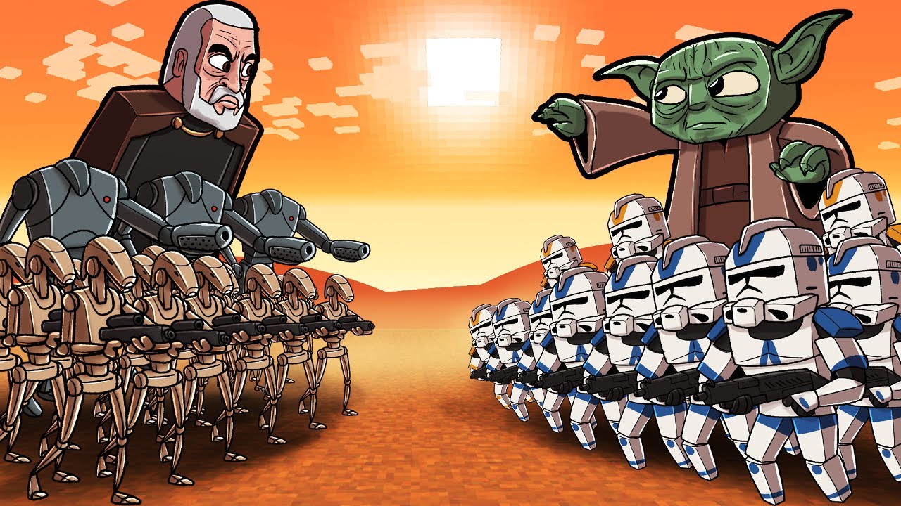 Clones vs Droids - Star Wars MAP WARS! (Minecraft)