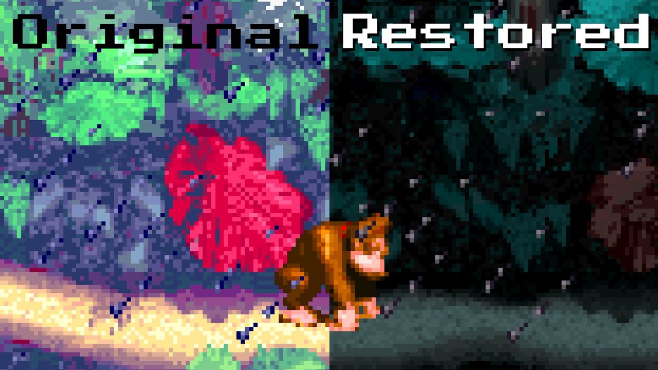 GBA Donkey Kong Country - Color Palette Restoration Hack Showcase