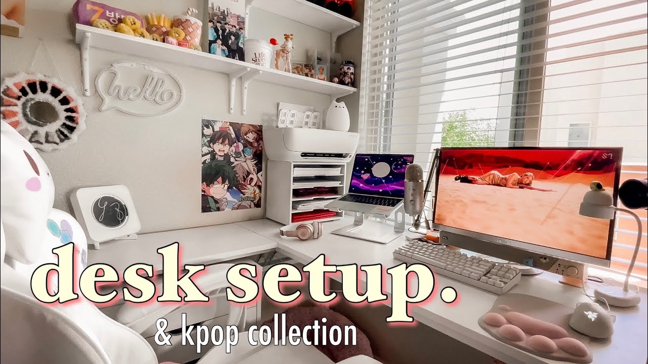 Aesthetic Desk Setup + Tour // Kpop Collection