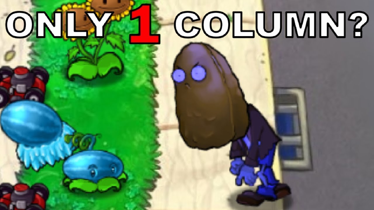 Can You Beat All Mini-Games in PvZ With ONLY 1 Column?