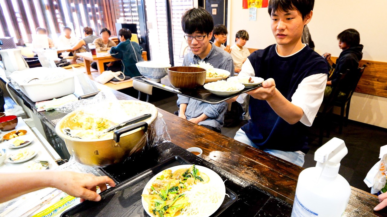 【福井】日替わり定食４８０円に学生アニキ殺到！朝７時から深夜２３時までぶっ通し鬼コスパ食堂丨JAPANESE FOOD