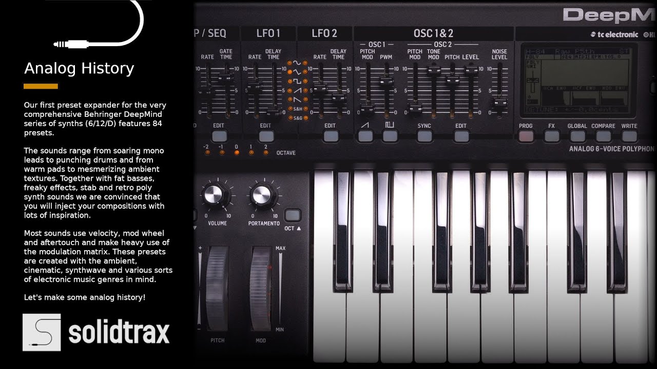 Analog History - 84 Fresh #Sounds for the Behringer DeepMind 6/12/D