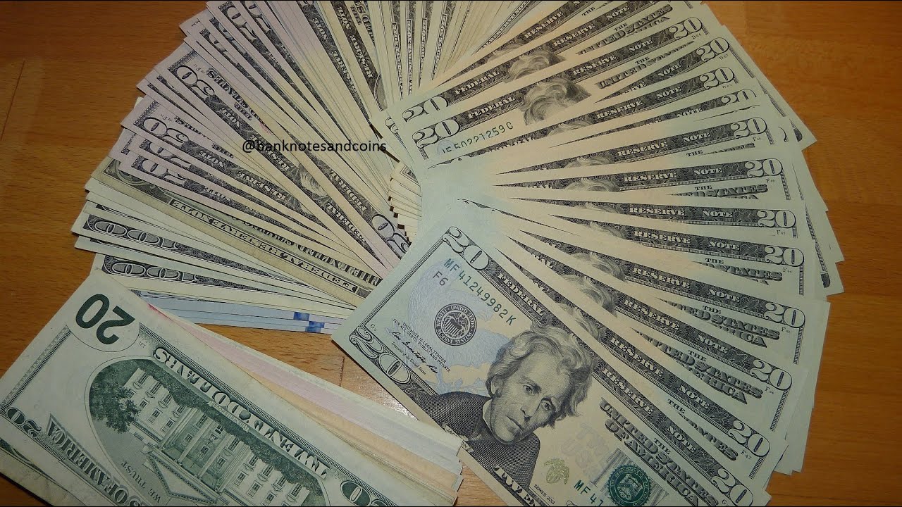 Counting a Stack of US DOLLAR CASH