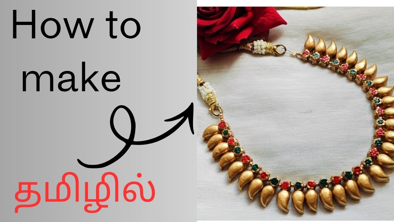 How to make Terracotta Jewellery in Tamil/Using Silicone mould 