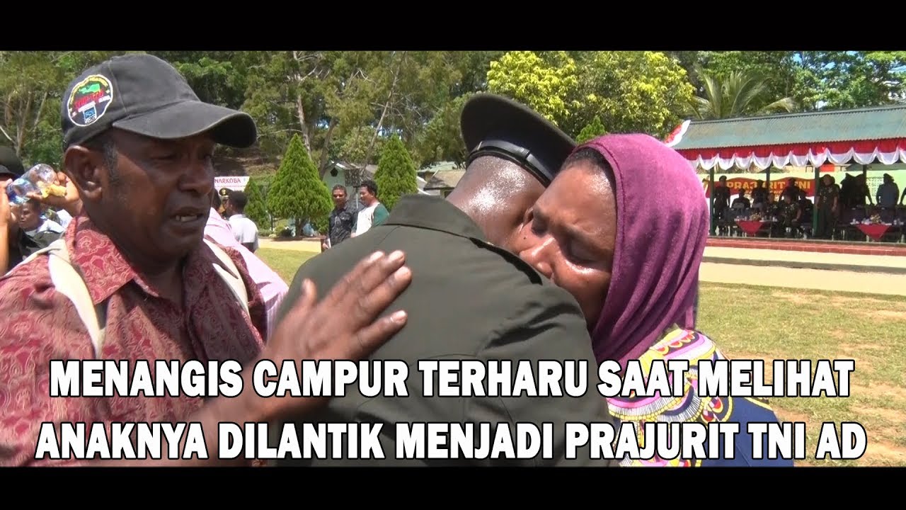 Orang tua ini mengharukan sambil menangis lihat anaknya usai dilantik menjadi TNI AD
