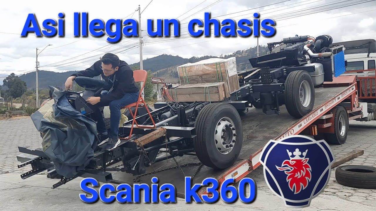 Llegó un chasis SCANIA K360 para ser convertido en un bus a carrocerías yaulema jr