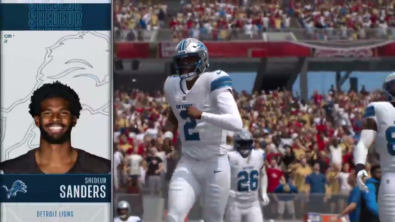 Madden 26 Lions Fantasy CFM S3 Week 14 vs 49ers. Shedeur Sanders Gets 1st Start