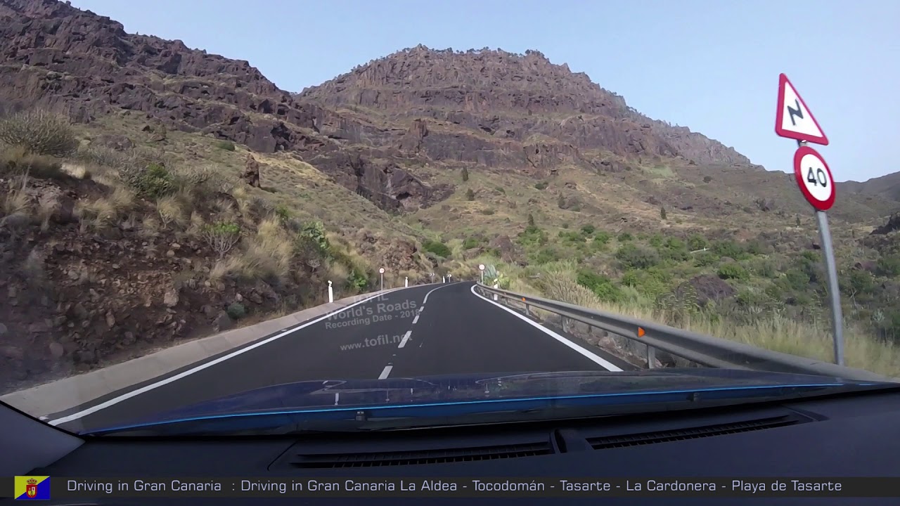746 Driving in Gran Canaria La Aldea   Tocodomán   Tasarte   La Cardonera   Playa de Tasarte