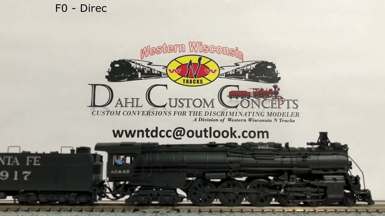 N Scale Hallmark Brass 4-8-4 Northern ATSF #2917, Master Class Conversion with 