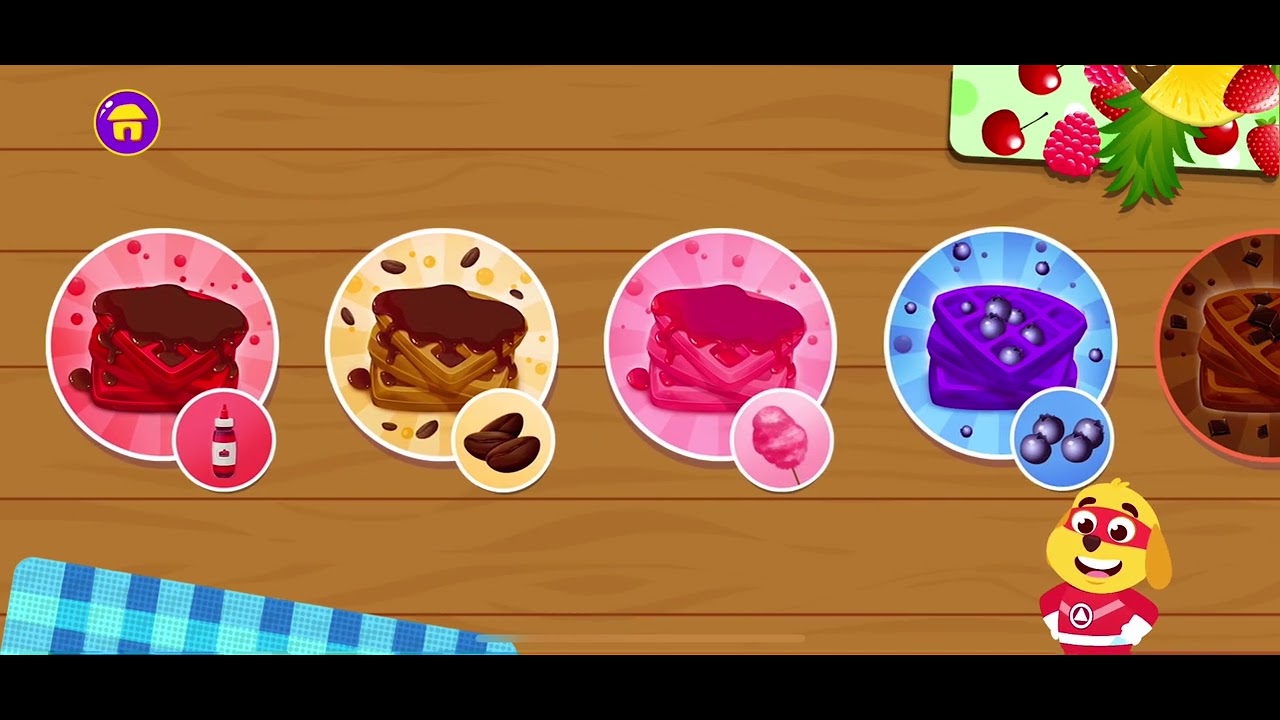 Kiddopia Games Pet Salon | Junior Chef Cafe Cook Waffles Make Ice Cream | Gameplay Kids Toddler Game