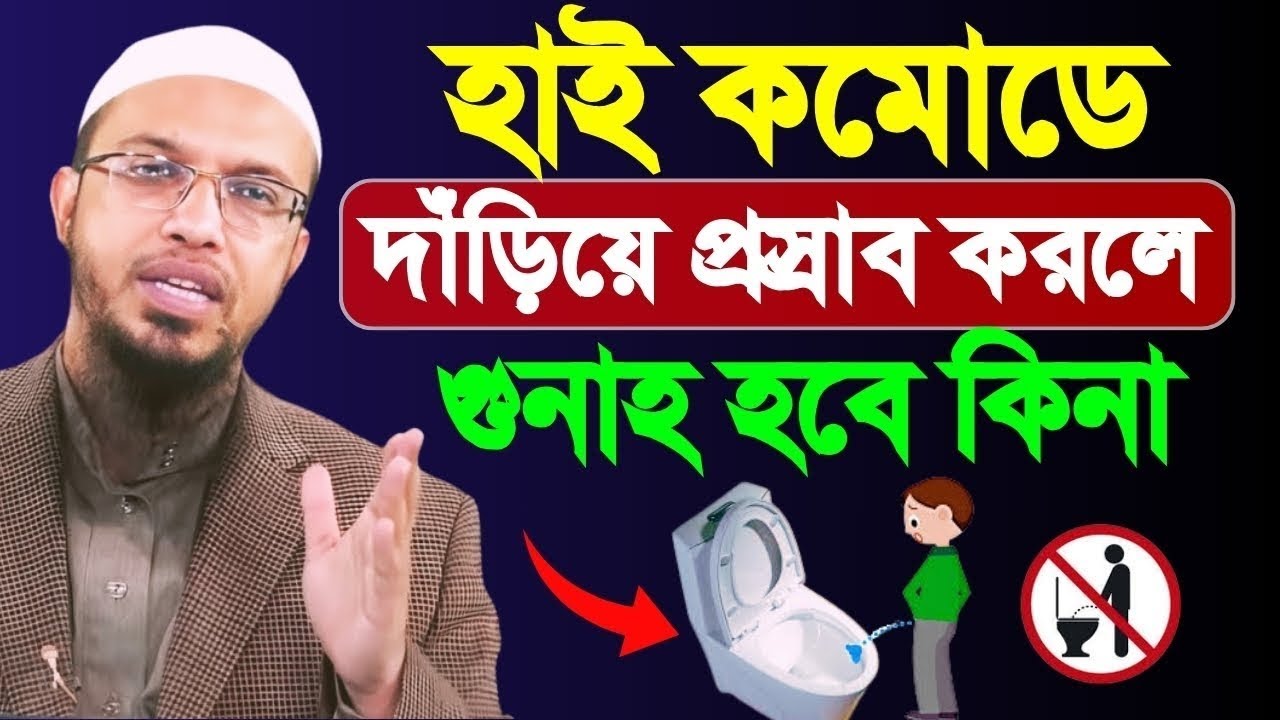 হাই কমোডে দাঁড়িয়ে প্রস্রাব করলে গুনাহ হ‌বে কিনা | Shaikh Ahmadullah | শাইখ আহমাদুল্লাহ