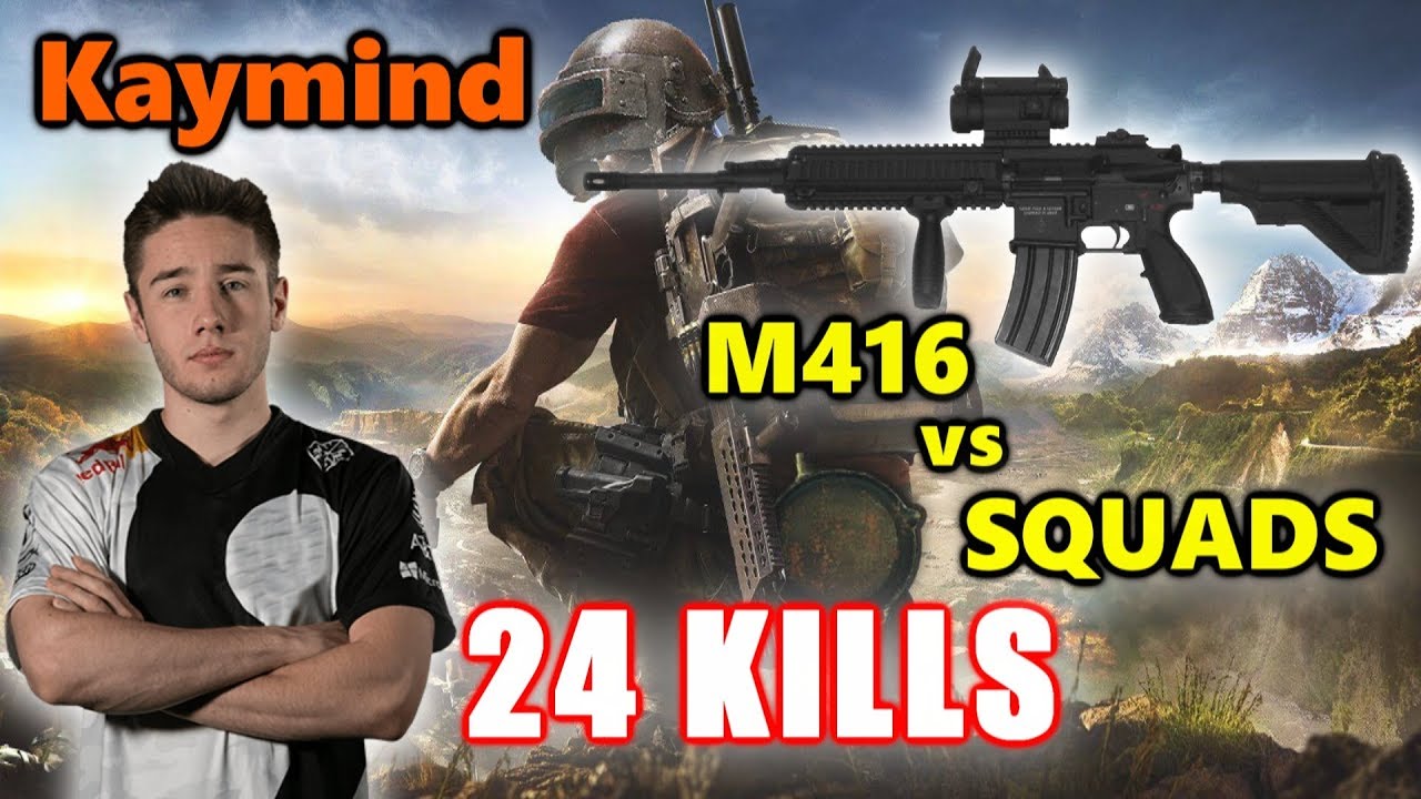 Kaymind - 24 KILLS - M416 vs SQUADS - PUBG