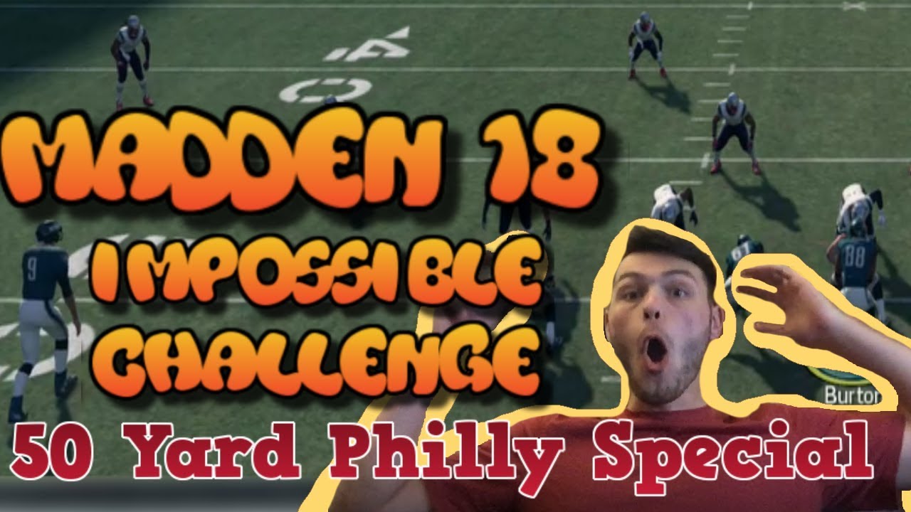 Madden 18 Challenge | Can Trey Burton Throw a 50 Yard Touchdown Pass to Nick Foles?