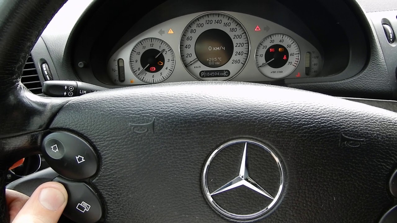 Сброс сигнализатора давления в шинах W211 E-Class